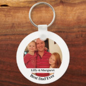最高の父さんフォト ラウンド キーホルダー (正面)