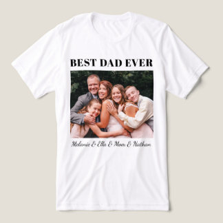 最高の父さん オリジナル家族ハグ写真 トライブレンドTシャツ
