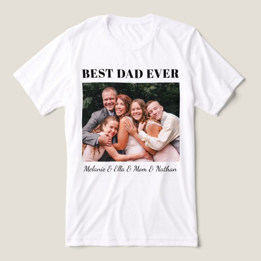 最高の父さん オリジナル家族ハグ写真 トライブレンドＴシャツ (デザイン正面)
