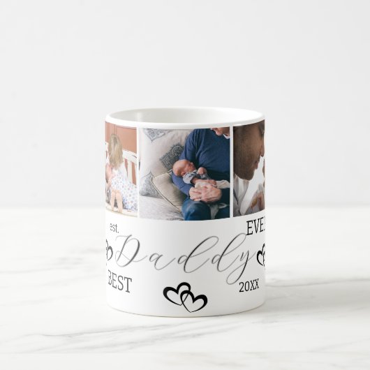 最高の父さん!カスタム7-Photo Father's Day Mug コーヒーマグカップ (中央)