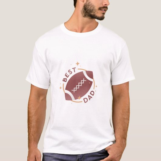 最高の父さん フットボールTシャツ Tシャツ (正面)