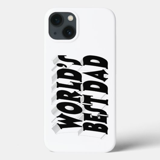 最高の父さん ブラック3Dテキスト Case-Mate iPhoneケース (裏面)