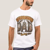 最高の父さん レトロな雰囲気のデザイン Tシャツ (正面)