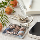 最高の父さん 父の日 スクリプト 写真 キーホルダー (正面右)