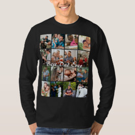 最高の父さん 16枚フォトコラージュ パーソナライズド Tシャツ