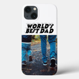 最高の父さん 3Dテキスト ブラック iPhone 13ケース