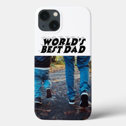 最高の父さん 3Dテキスト ブラック Case-Mate iPhoneケース (裏面)