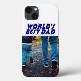 最高の父さん 3D青文字フォト iPhone 13ケース