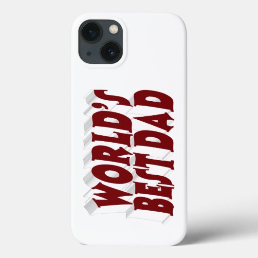 最高の父さん burgundy 3d テキスト Case-Mate iPhoneケース (裏面)