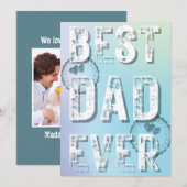 最高の父だよ！ 父の日 グランジ タイポグラフィー フォト シーズンカード (正面/裏面)