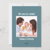 最高の父だよ！ 父の日 グランジ タイポグラフィー フォト シーズンカード (裏面)