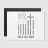 最高の父なるクリスチャン愛国者 アメリカ国旗 フットボールTシャツ (正面/裏面)