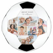 最高の父の写真コラージュ サッカーボール (正面)