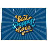 最高の父の日にポポップ ラージペーパーバッグ (正面)