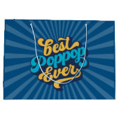 最高の父の日にポポップ ラージペーパーバッグ (裏面)