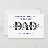 最高の父の日のお祝いを！ カード (正面)