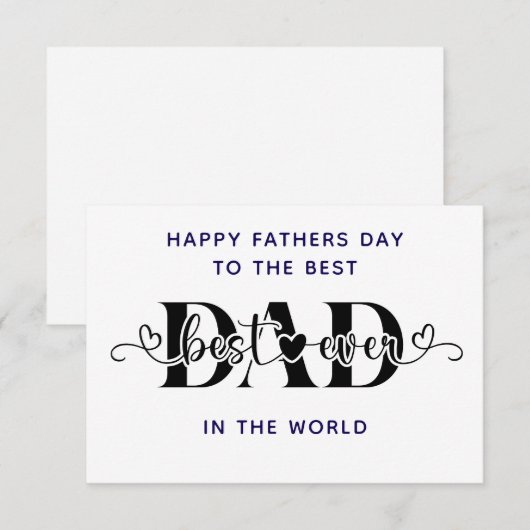 最高の父の日のお祝いを！ カード (正面/裏面)