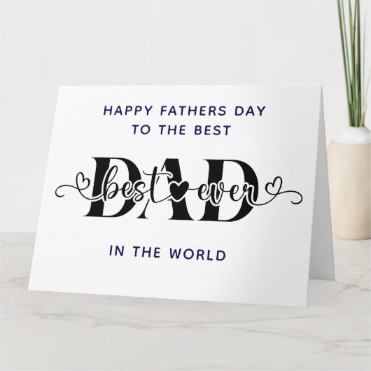 最高の父の日のお祝い カード (正面)