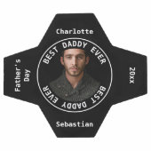 最高の父の日の写真パーソナライズされた サッカーボール (フラット)