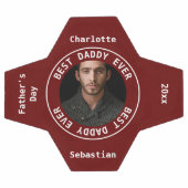 最高の父の日の写真パーソナライズされた サッカーボール (フラット)