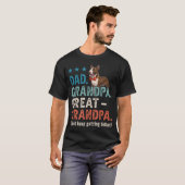 最高の父の日を お父さん おじいちゃん 曽祖父 Tシャツ (正面フル)