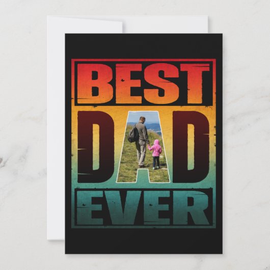 最高の父の日ギフト お父さんの写真 招待状 (正面)