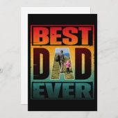 最高の父の日ギフト お父さんの写真 招待状 (正面/裏面)