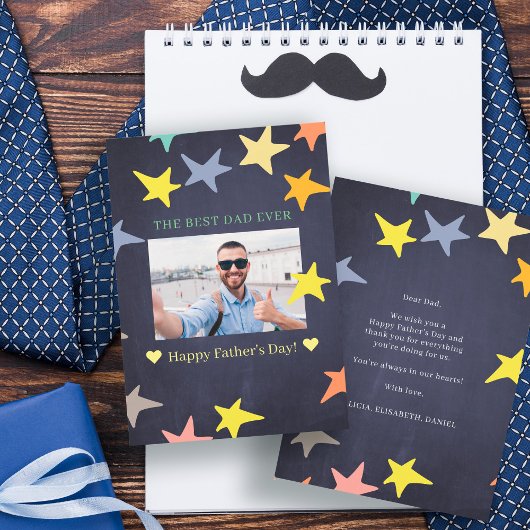 最高の父の日フォトベストダッドエバー カード
