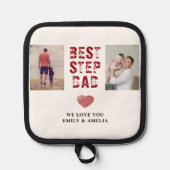 最高の父の日2写真コラージュ 鍋敷き (正面)