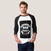 最高の父は看護師を育てる 黒白 Tシャツ (正面フル)