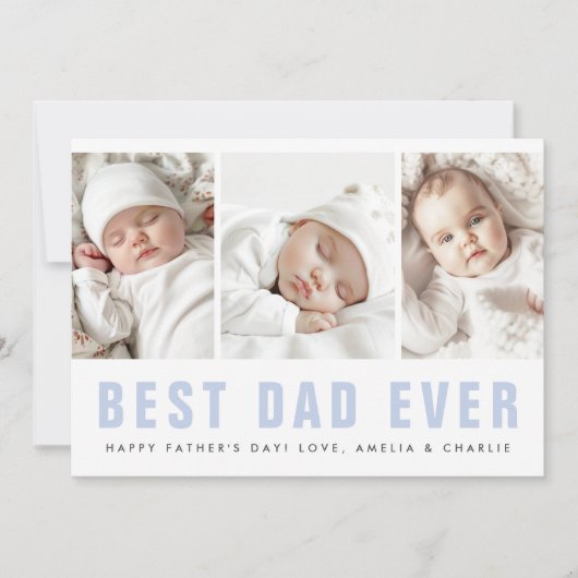 最高の父へ ハッピー ファーザーズ デー 3枚の写真 シーズンカード (正面)