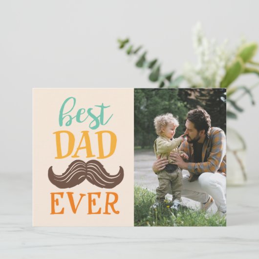 最高の父へ ヒゲ 父の日の写真 シーズンカード (スタンド正面)