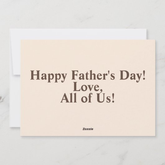 最高の父へ ヒゲ 父の日の写真 シーズンカード (裏面)