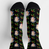 最高の父へ 子供の写真＆名前 ホリー ベリー ホリデー ソックス (上部)