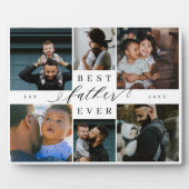 最高の父へ | 父の日 6枚の写真コラージュ フォトプラーク (正面)