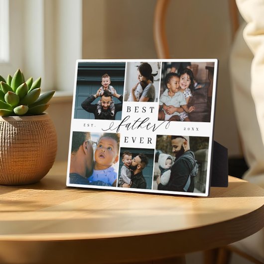 最高の父へ | 父の日 6枚の写真コラージュ フォトプラーク