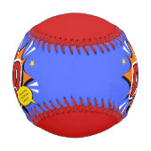 最高の父よ コミック スーパーヒーロー 父の日 野球ボール (正面)