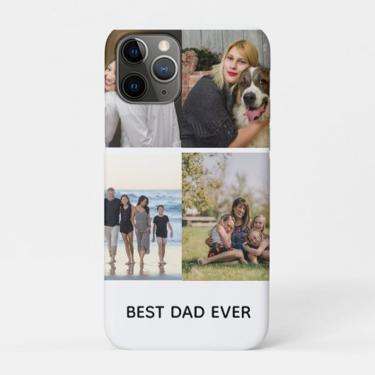 最高の父を祝おう 4枚の写真コラージュ Case-Mate iPhoneケース (裏)