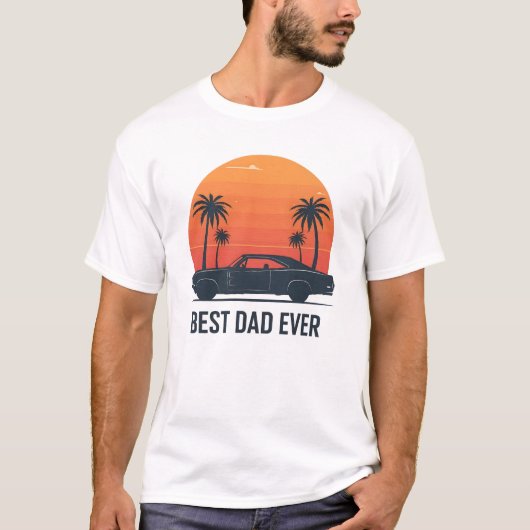最高の父サンセット Tシャツ (正面)