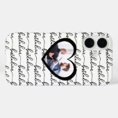 最高の父スクリプト モノクロ写真 Case-Mate iPhoneケース (裏面 (横))