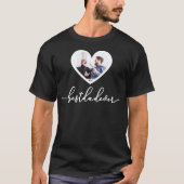 最高の父スクリプト 白黒 写真 Tシャツ (正面)