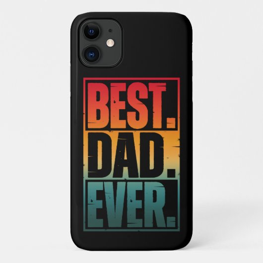 最高の父タイポグラフィー Case-Mate iPhoneケース (裏面)