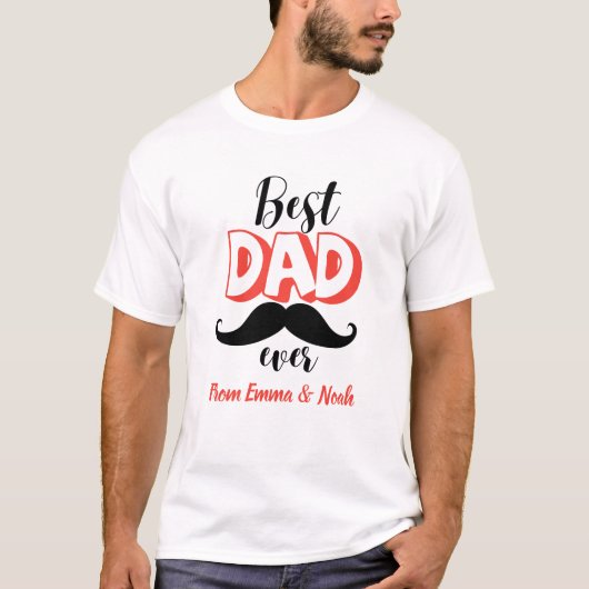 最高の父パーソナライズド父の日ギフト Tシャツ (正面)