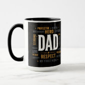 最高の父マグカップ｜英雄パパに敬意を | Dad Respect Mug マグカップ (左)