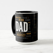 最高の父マグカップ｜英雄パパに敬意を | Dad Respect Mug マグカップ (正面左)