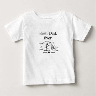 最高の父ミニマリスト父の日Tシャツ ベビーTシャツ