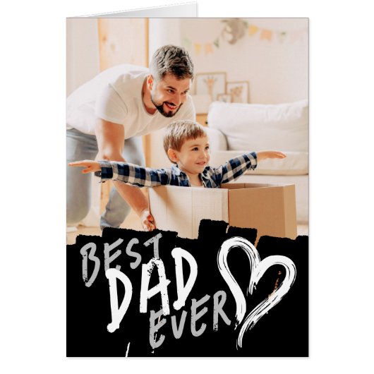 最高の父モダンな黒とグレーのグランジ (正面)