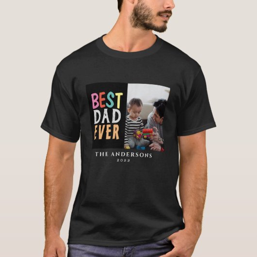 最高の父写真  Tシャツ (正面)