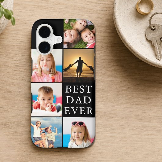 最高の父6枚フォトコラージュ Case-Mate iPhoneケース