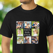 最高の父8枚フォトコラージュ Tシャツ